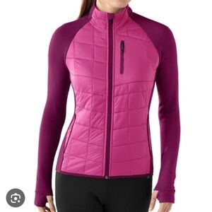 Smartwool Women's Merino Wool Paneled Jacket in Berry Medium M